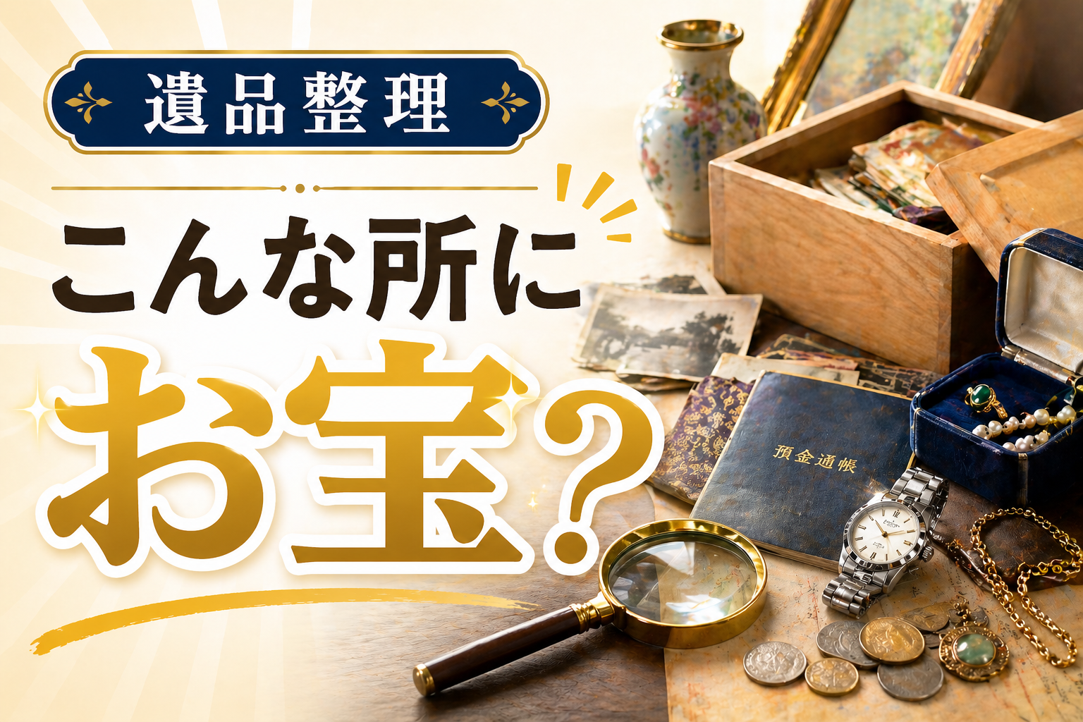 遺品整理で見落としやすいお宝｜どの家庭にもありそうなベスト10｜遺品