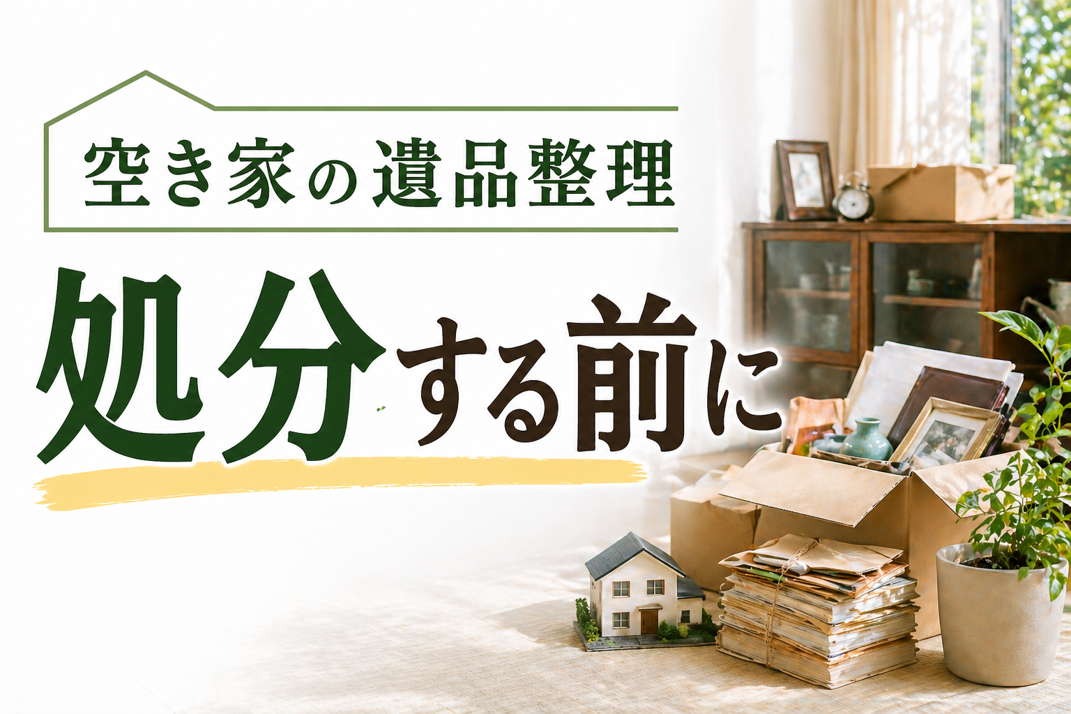 空き家の遺品整理の進め方｜ここが違う（業者の使い方で結果が変わる 